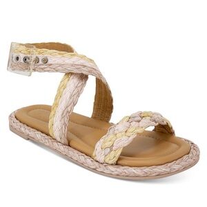 Splendid Persia Raffia Sandals Ankle Strap Buckle